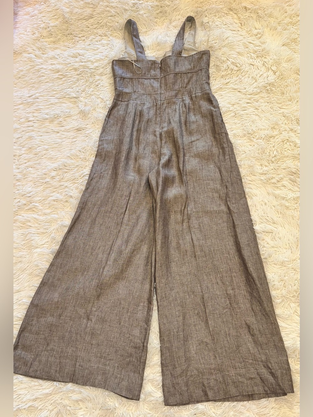 NEW REISS Flora Linen Wide-Leg Jumpsuit in
Neutral 10 - Picture 7 of 9